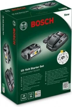 Bosch Groen 18 Volt Starterset Acculader + Accu 18 Volt 2.5 Ah L-Ion | Power4All | 60 Minuten [1.600.A00.K1P] -Bosch Winkel Bosch 18 Volt Starterset 1.600.A00.K1P ext 2