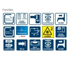 Bosch Professional GCL 2-50 C +L-Boxx Combilaser Accu 12V + Lader | Rood 20 Mtr | +RM2 | +L-Boxx [0.601.066.G03] -Bosch Winkel Bosch Blauw GCL 2 50 C L Boxx 0.601.066.G03 ext 5