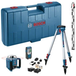 Bosch Professional GRL 400 H + BT150 + GR240 Rotatielaser Rood | +Ontvanger +Statief +Meetlat | +Koffer [0.615.994.0JY]