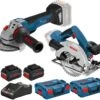 Bosch Professional GWS18V-10PC+GKS18V-57G Haakse Slijper + Cirkelzaag | 18V 8,0Ah ProCore | L-Boxx [06019G3E0B + 06016A2101] -Bosch Winkel Bosch Blauw GWS18V 10PC GKS18V 57G 06019G3E0B 06016A2101