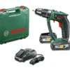 Bosch Groen PSB 18 LI-2 Ergonomic Accu Klopboor | 32 Nm | 2x 18 Volt 2,5 Ah Li-Ion | +Koffer [0.603.9B0.301] -Bosch Winkel Bosch PSB 18 LI 2 Ergonomic 0.603.9B0.301